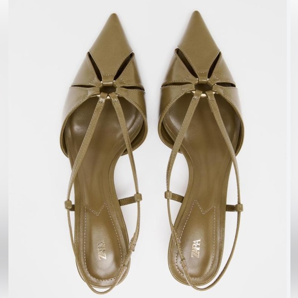 ZARA SLINGBACK KITTEN HEELS - Picture 5 of 7